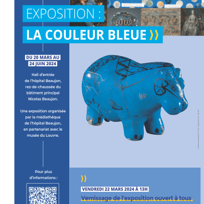 2024-Affiche-Le Louvre à l'hôpital-Exposition et vernissage La couleur bleue (1)