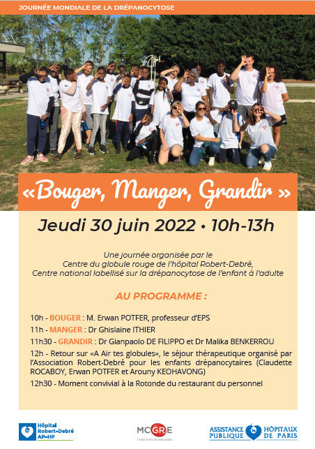 affiche journée mondiale de la drépanocytose hôpital Robert-Debré